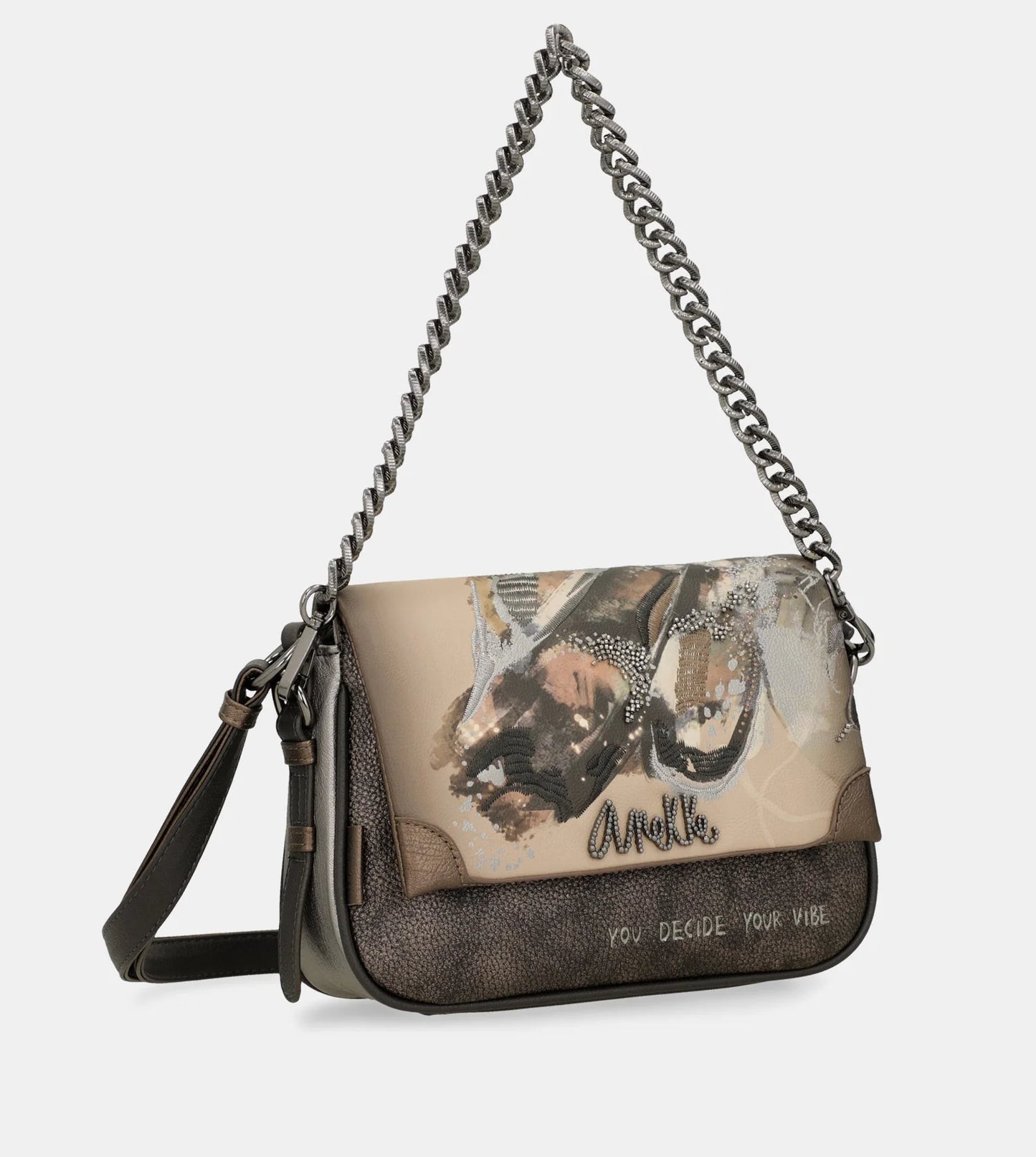 Borsa a tracolla Anekke Wings con patta frontale